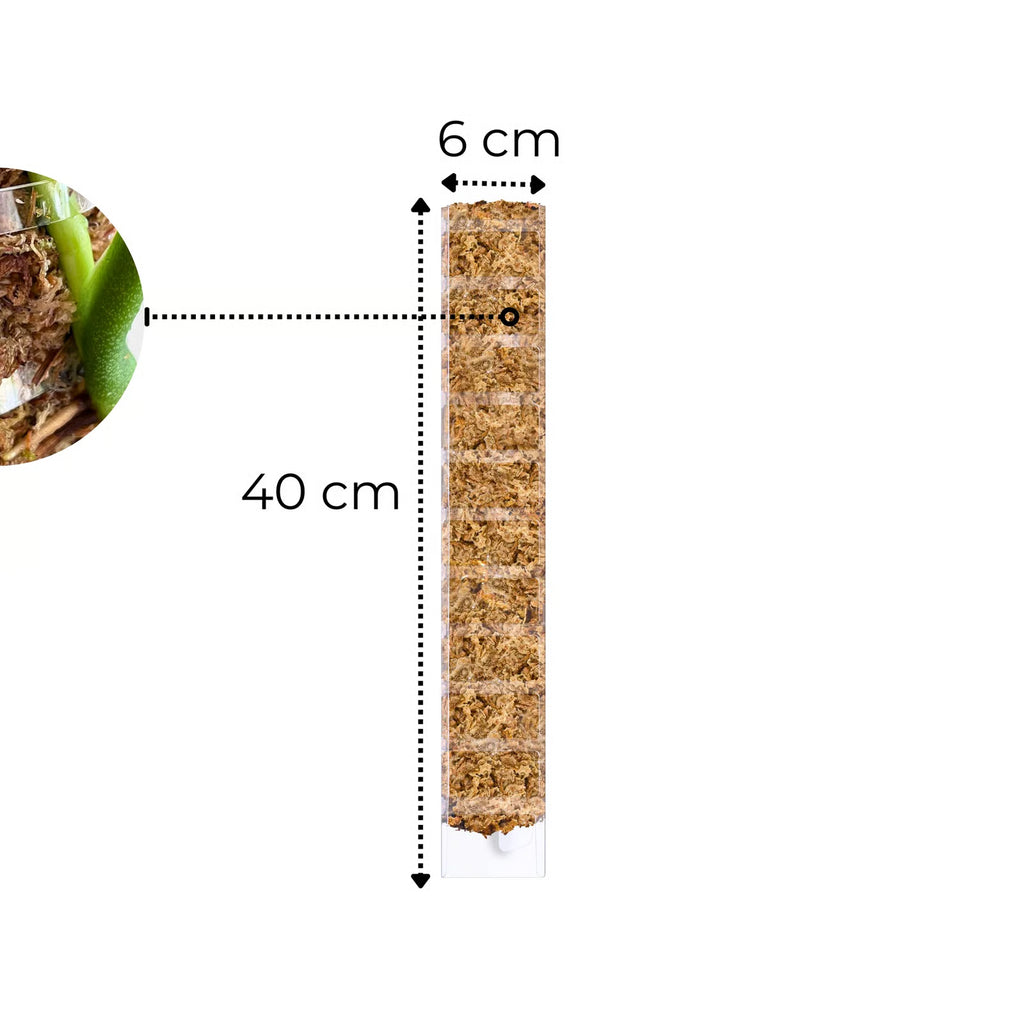 Front opening moss pole