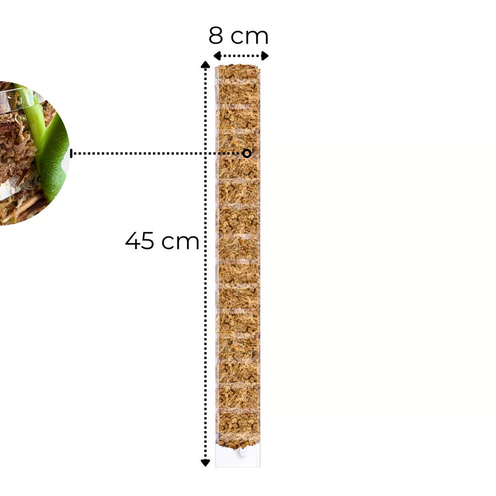 Front opening moss pole