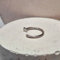 Open nose ring silver