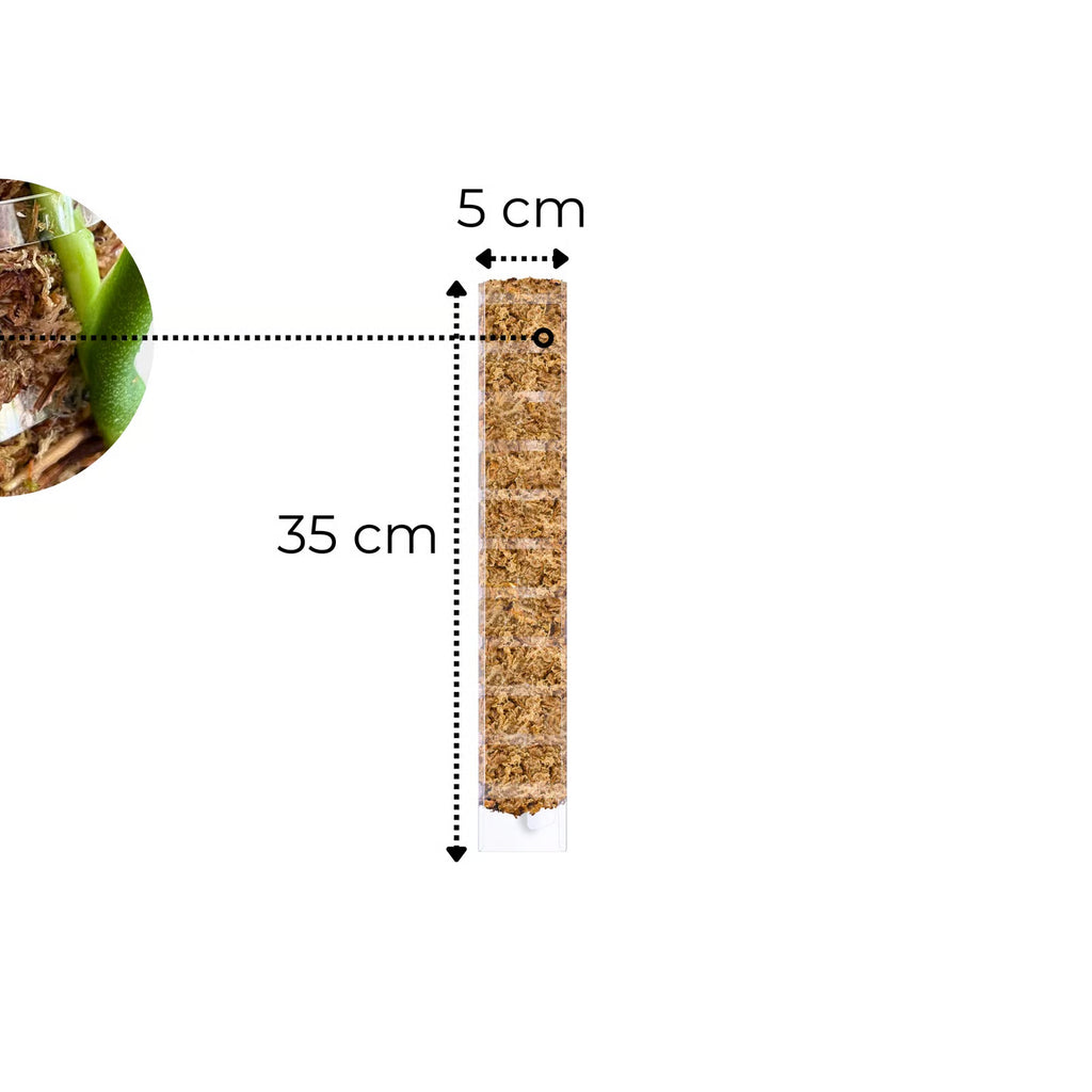 Front opening moss pole